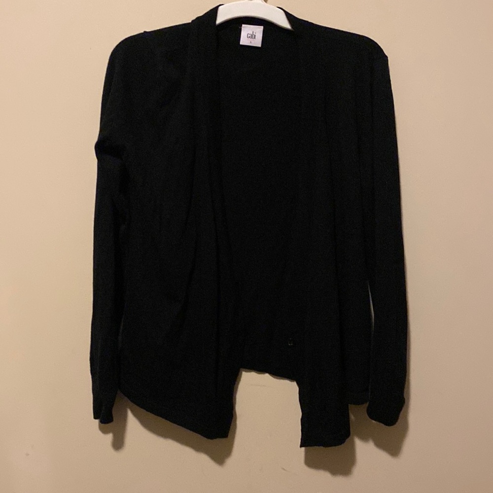 Cabi black Longsleeve ruched side size S